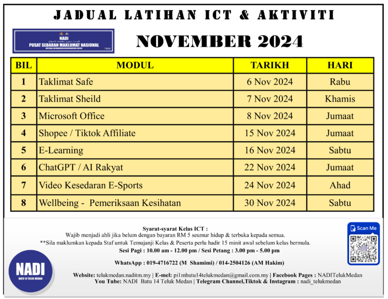 Jadual NADI Nov 2024
